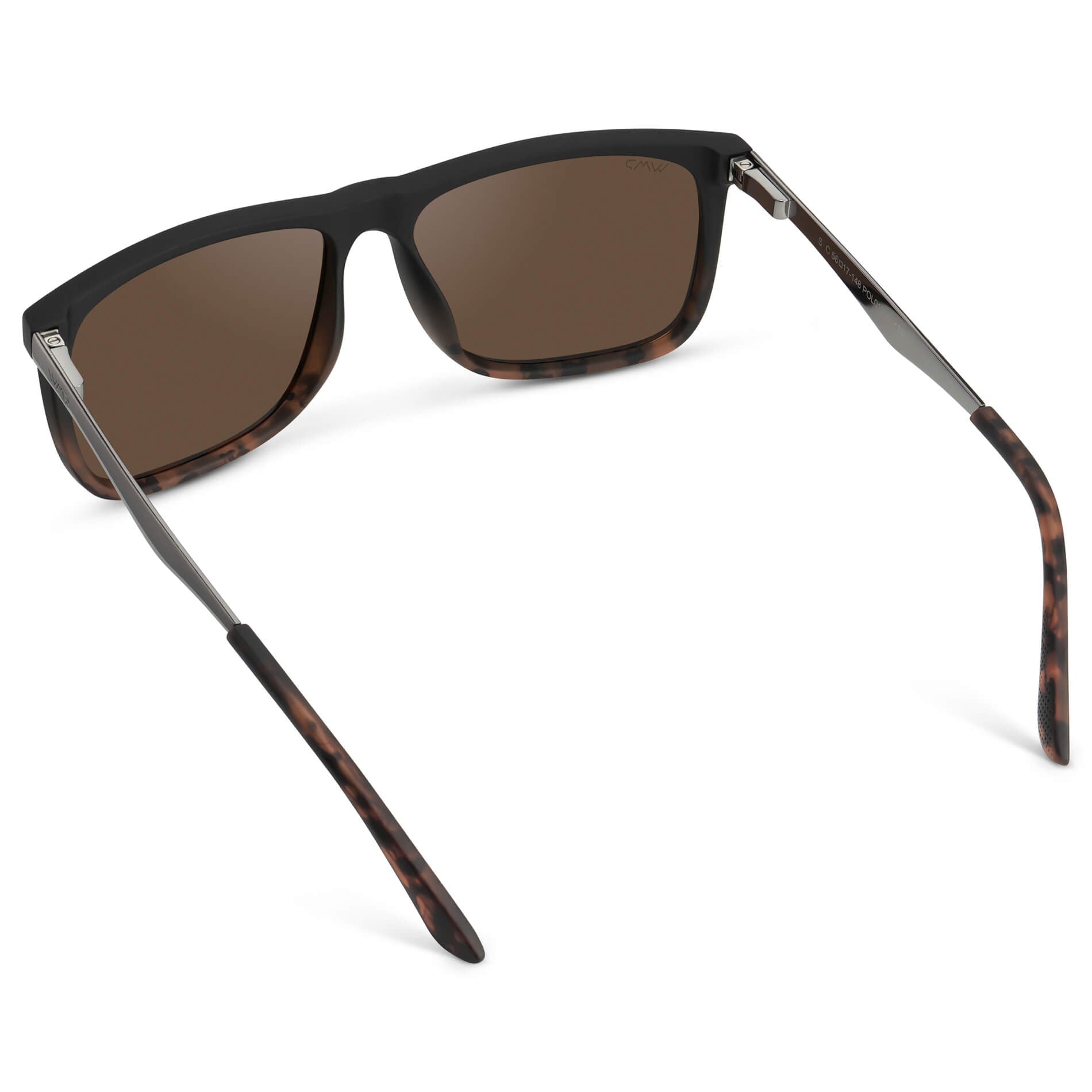 JACOB Rectangular Classic Men's Sunglasses in Matte Black Tortoise by WMP Eyewear