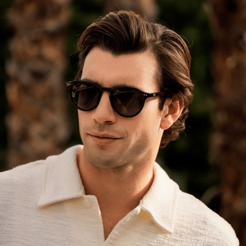 RALPH Rounded Polarized Men's Sunglasses in Black by WMP Eyewear