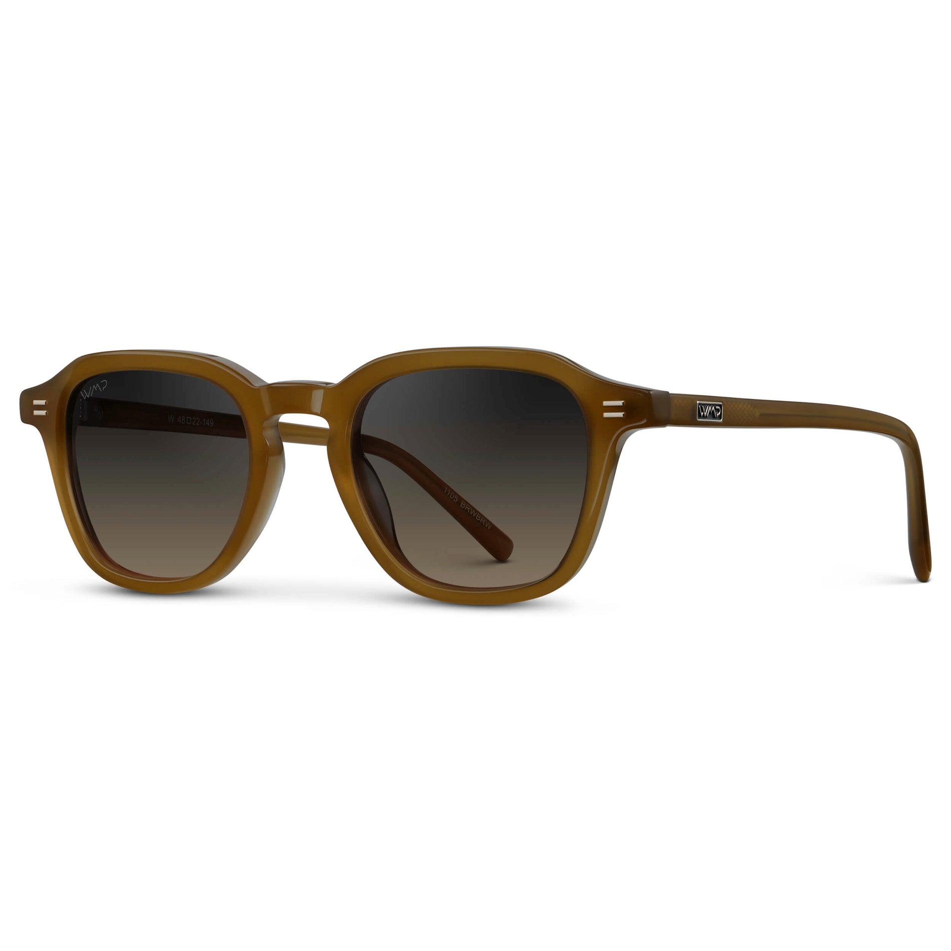 SILAS Polarized Square Sunglasses in Dune Brown by WMP Eyewear