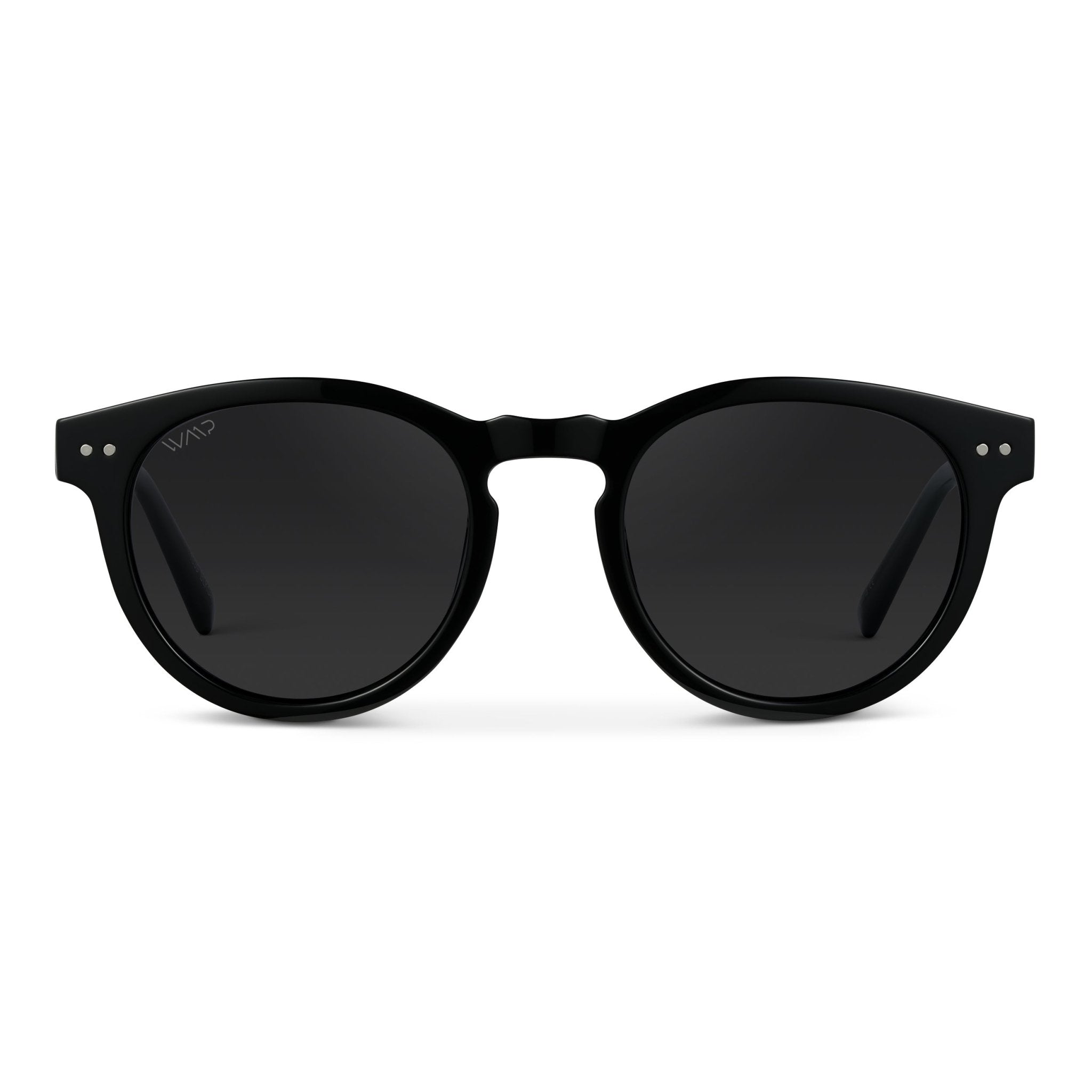 TATE Retro Round Unisex Sunglasses in Black by WMP Eyewear