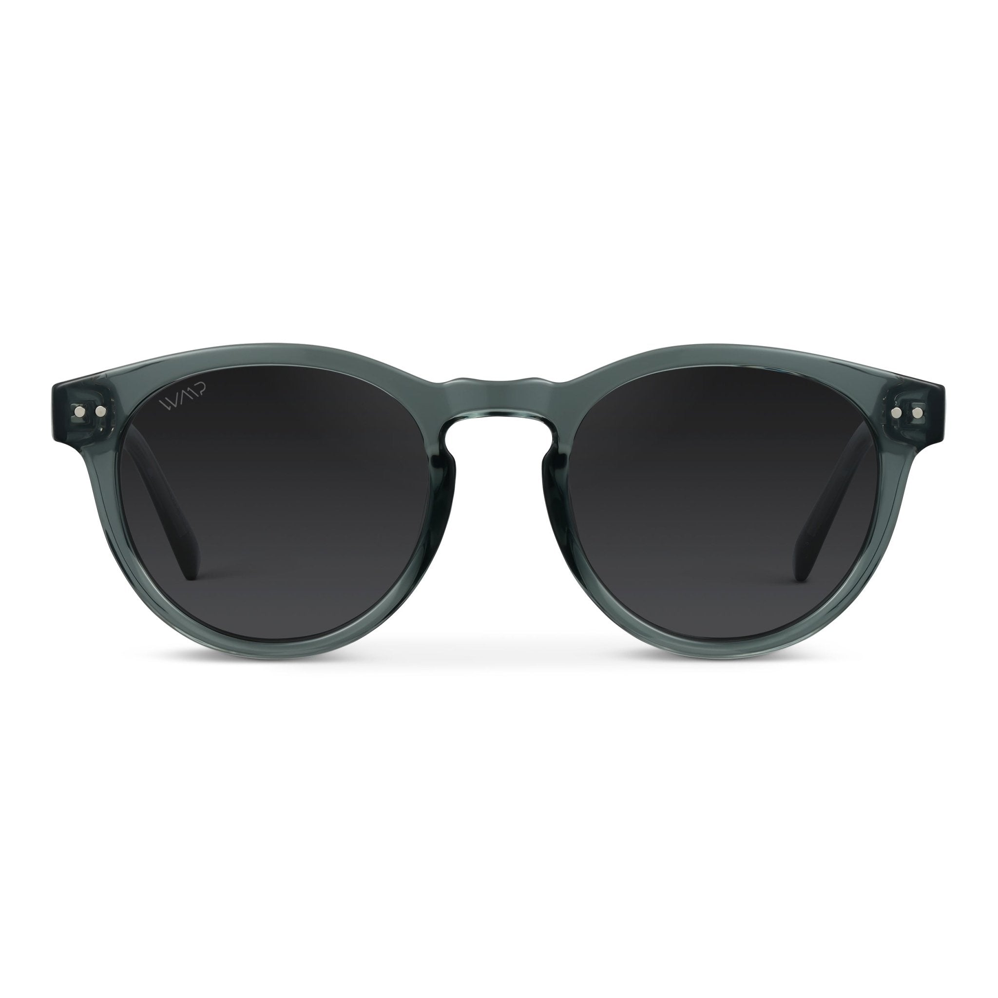 TATE Retro Round Unisex Sunglasses in Crystal Blue by WMP Eyewear
