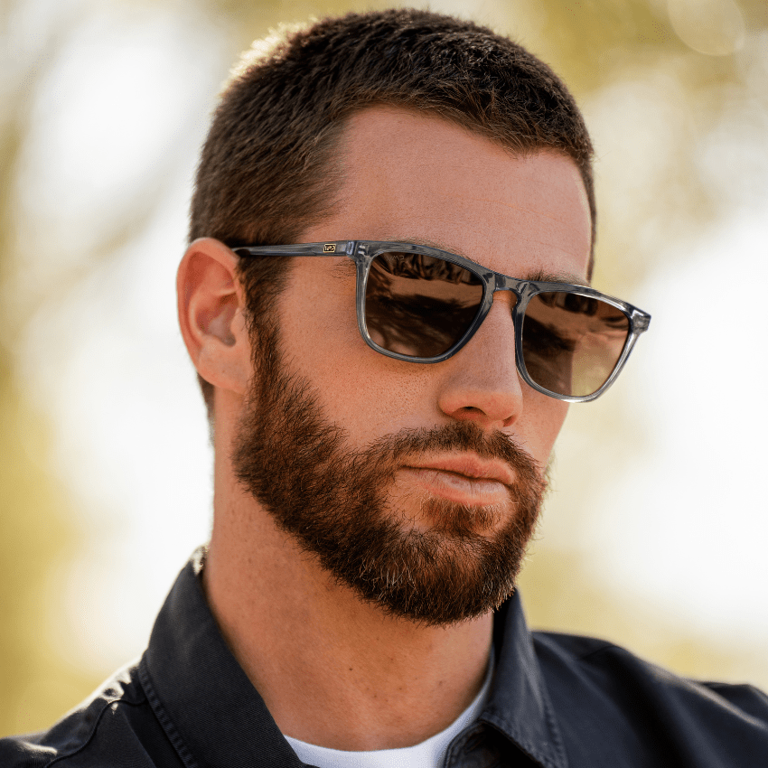 WESLEY Polarized Men's Sunglasses in Crystal Stone Blue by WMP Eyewear