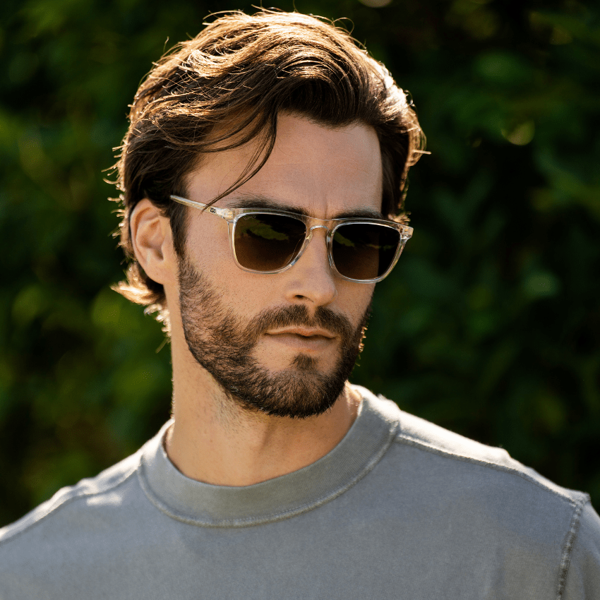 WESLEY Polarized Men's Sunglasses in Clear Gloss by WMP Eyewear