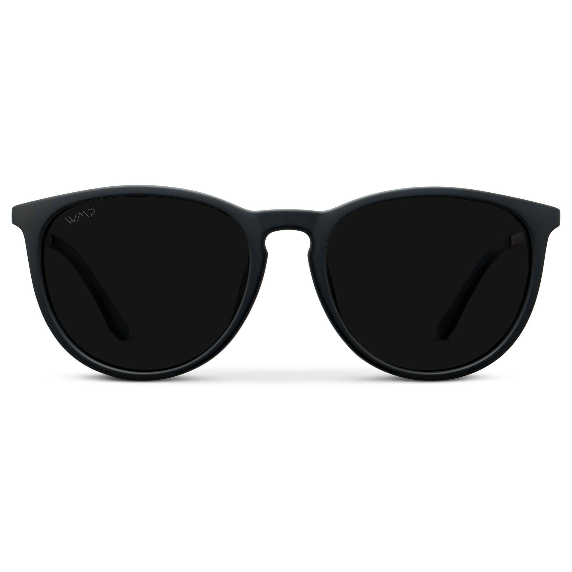 DREW Round Polarized Women's Sunglasses in Black/Gold by WMP Eyewear