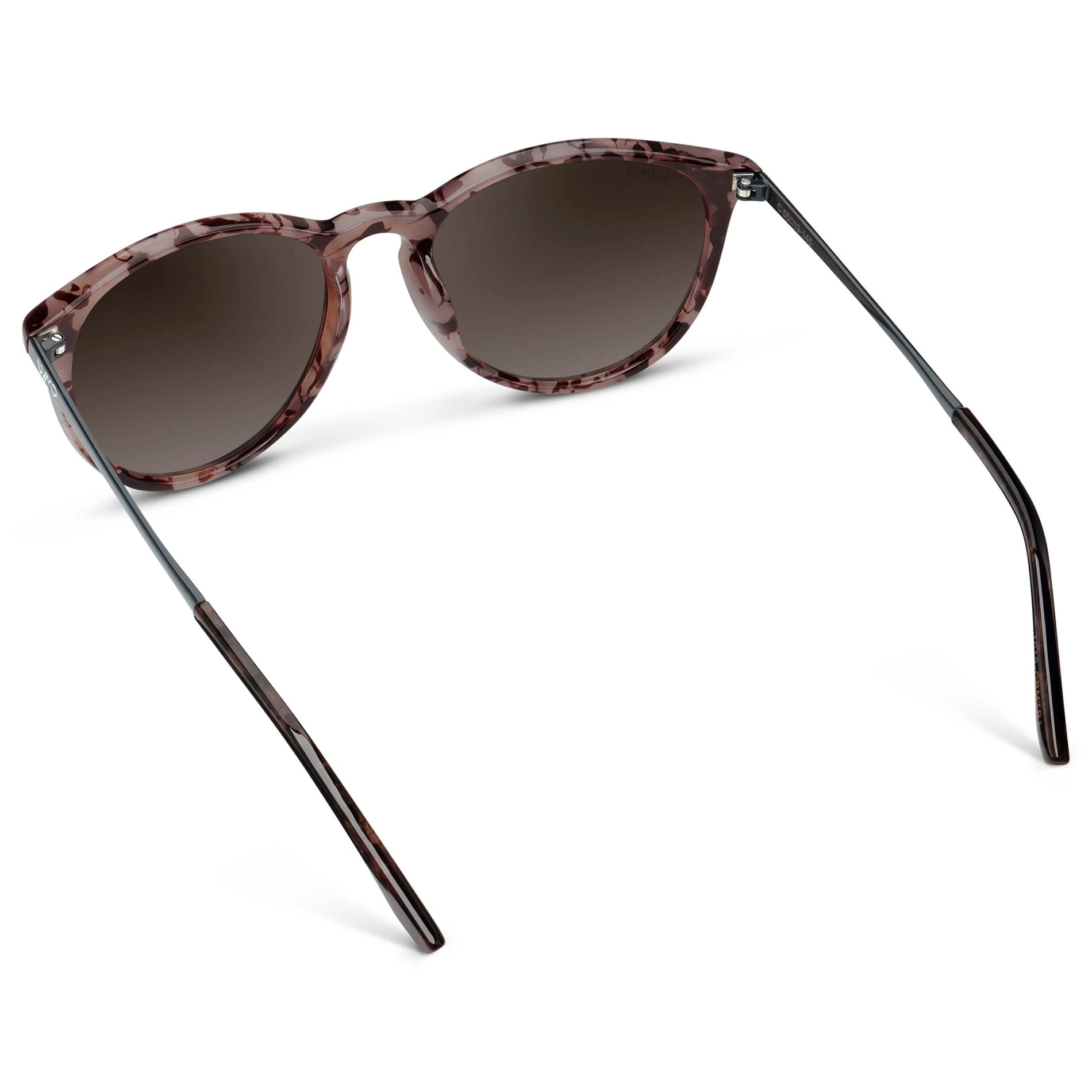 DREW Round Polarized Women's Sunglasses in Blush Pink Tortoise by WMP Eyewear