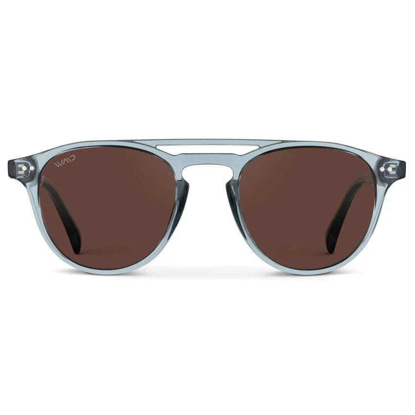 EASTON Men's Round Trendy Sunglasses in Denim Blue by WMP Eyewear