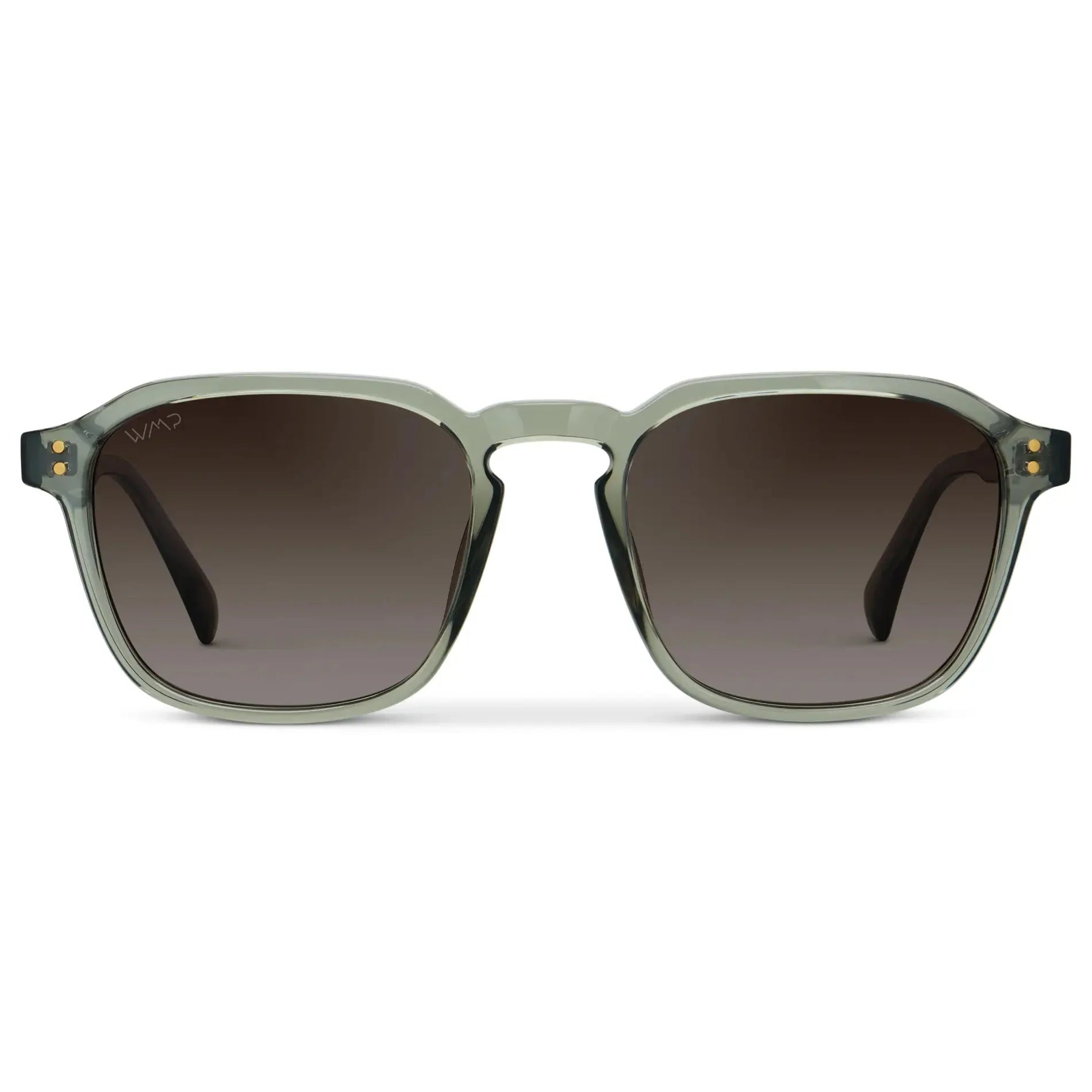 FRANCIS Men's Square Modern Retro Sunglasses in Sage Green l WMP Eyewear