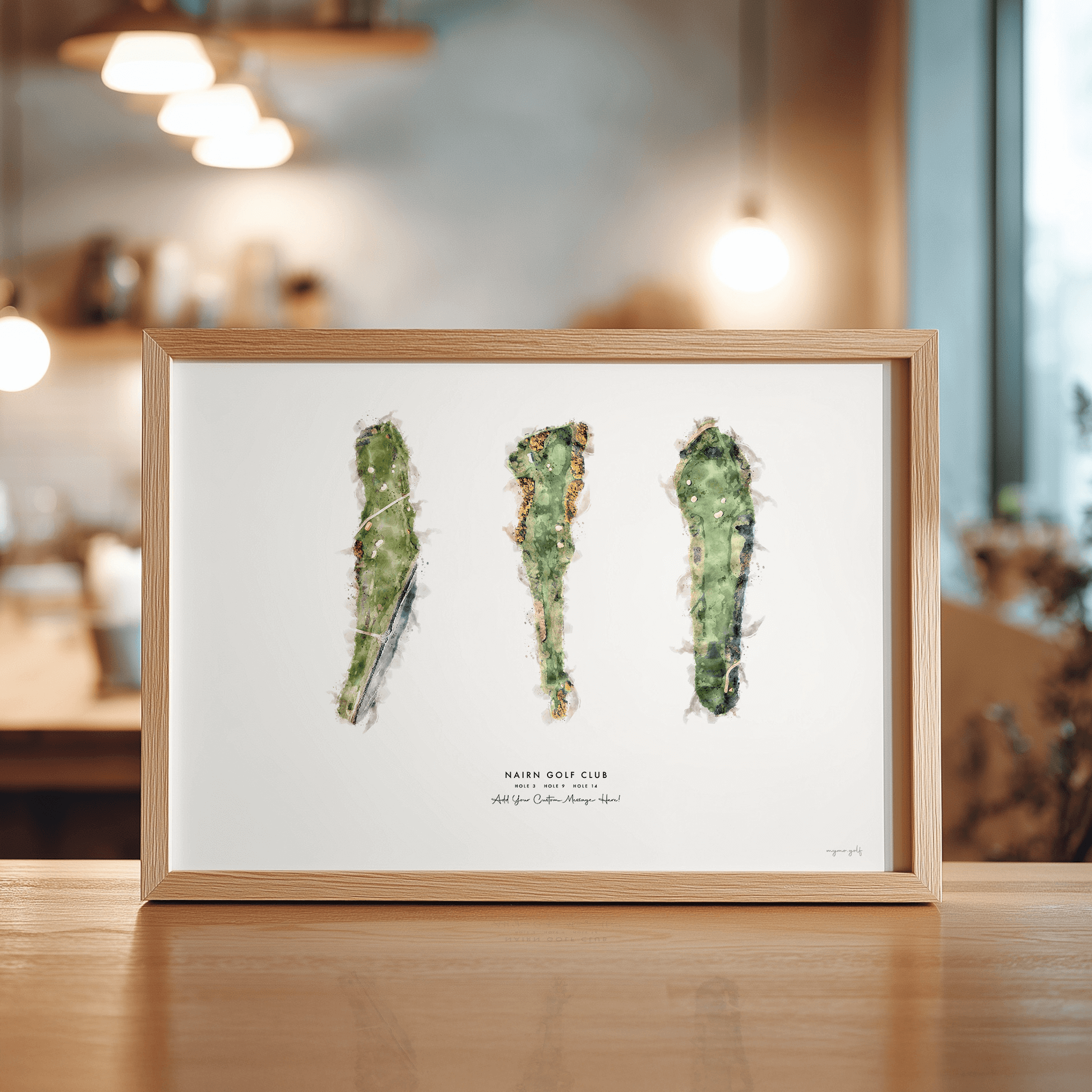 Nairn Golf Gift - Print of Holes 3, 9 and 14