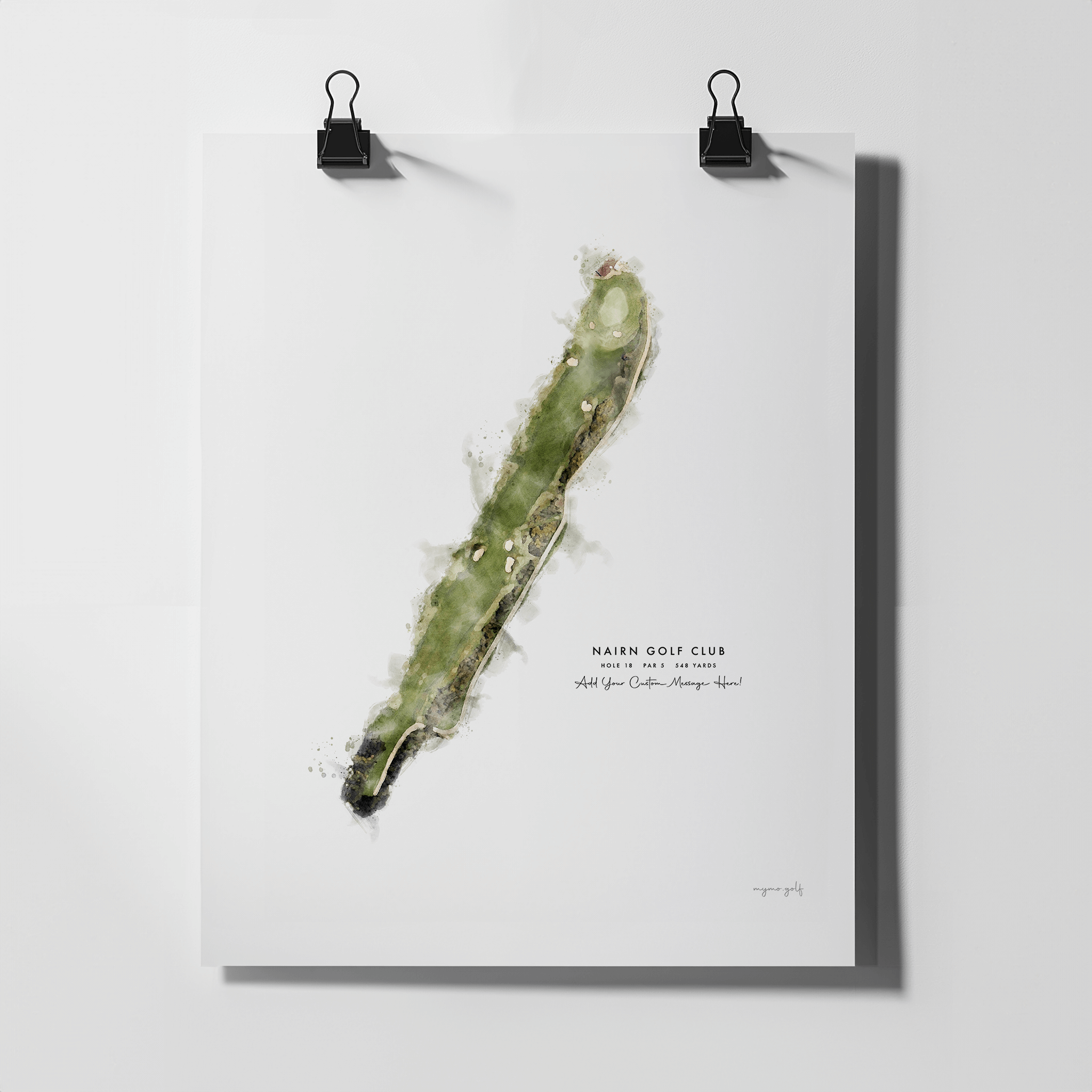 Nairn Golf Gift - Print of Hole 18 'Home'