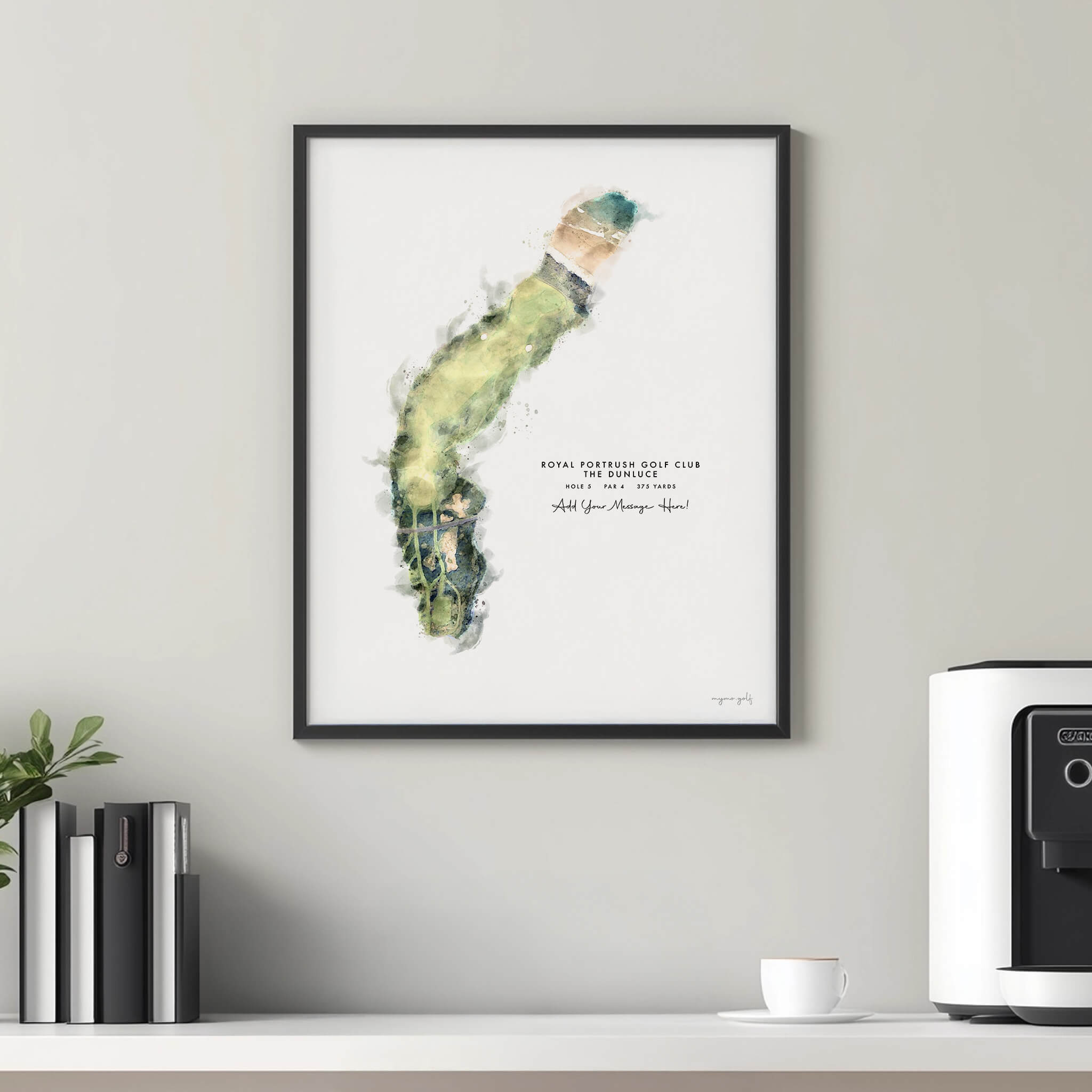 Royal Portrush Golf Gift - Print of Hole 5, Dunluce Course