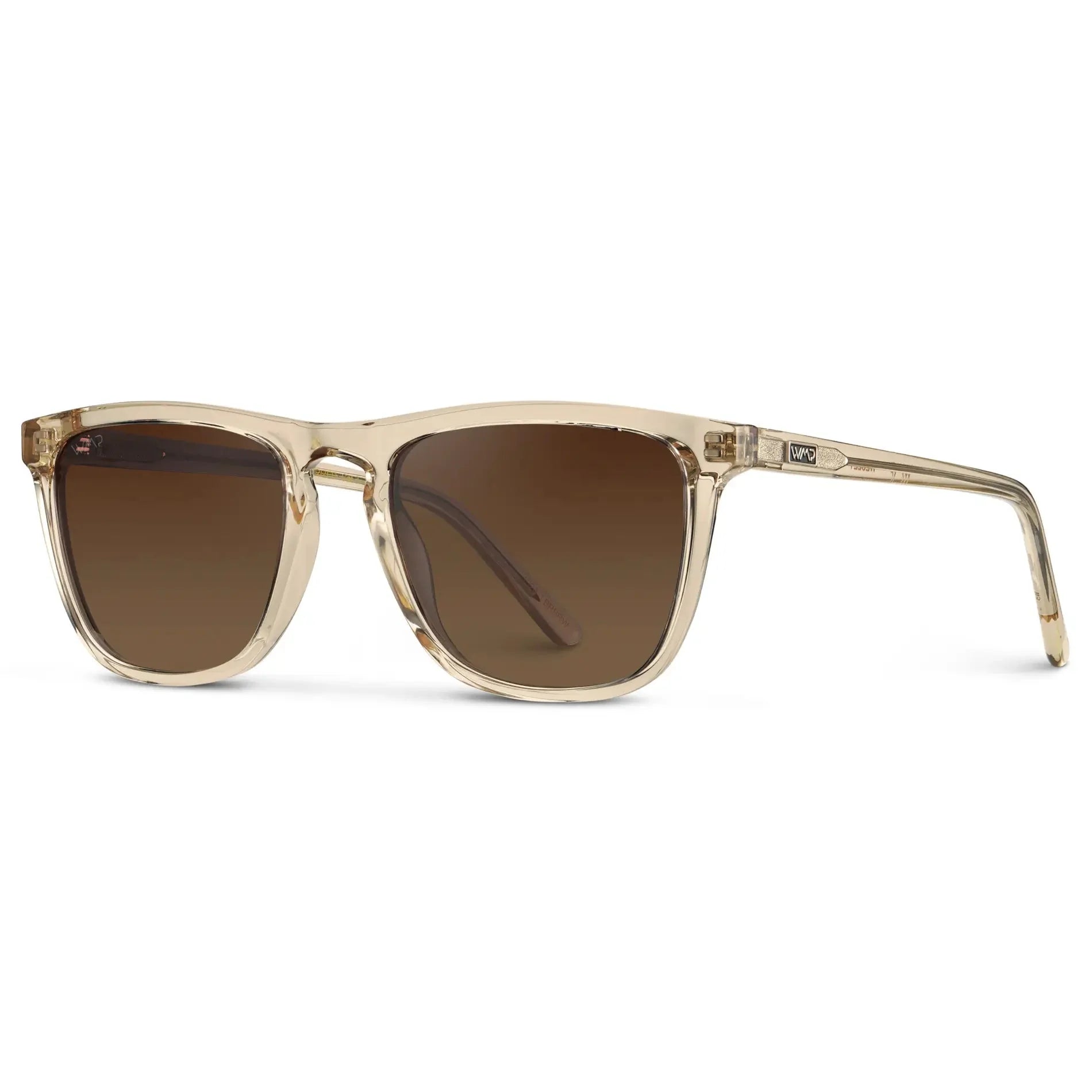WESLEY Polarised Men's Sunglasses in Crystal Sand Brown WMP Eyewear