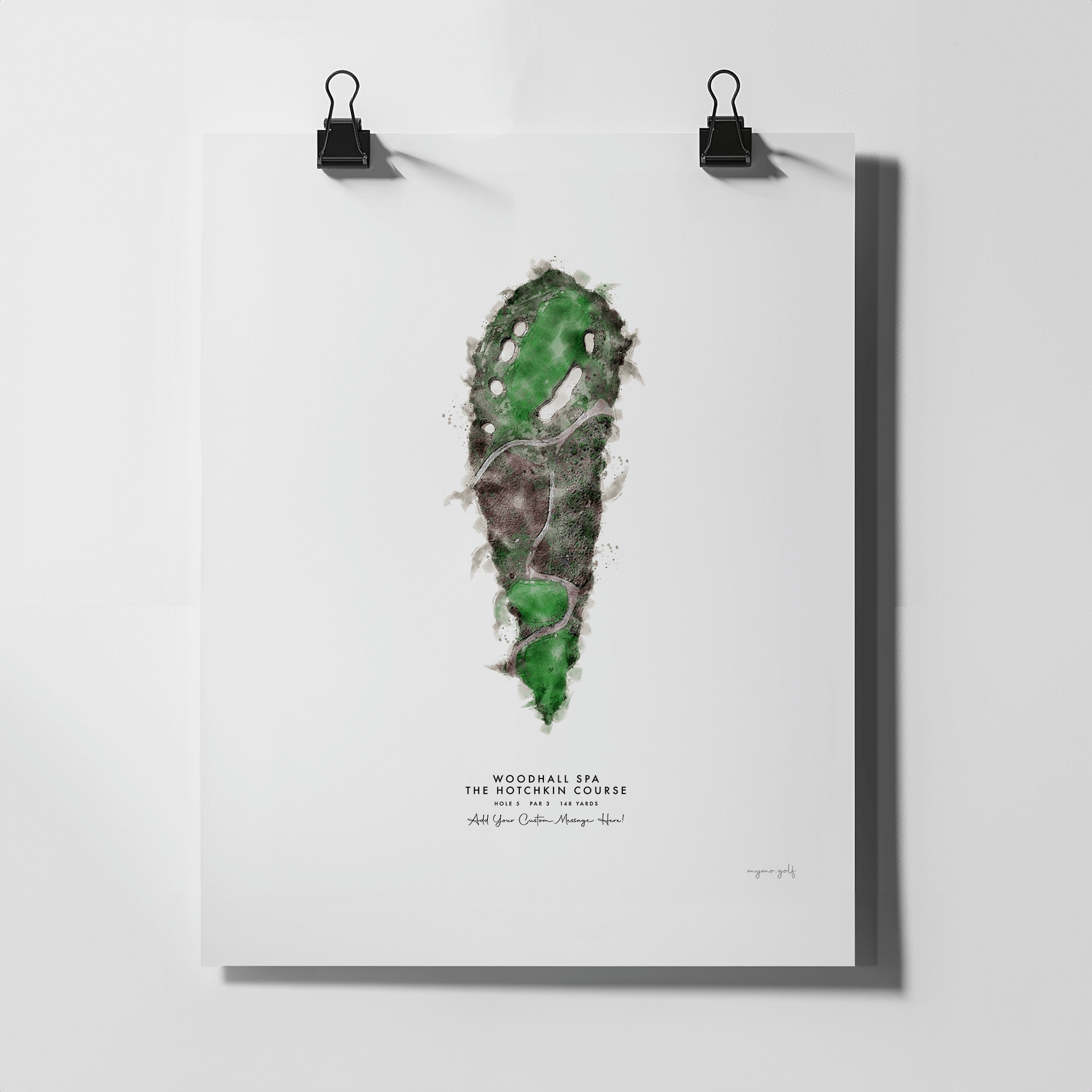 Woodhall Spa Golf Gift - Print of Hole 5, Hotchkin Course