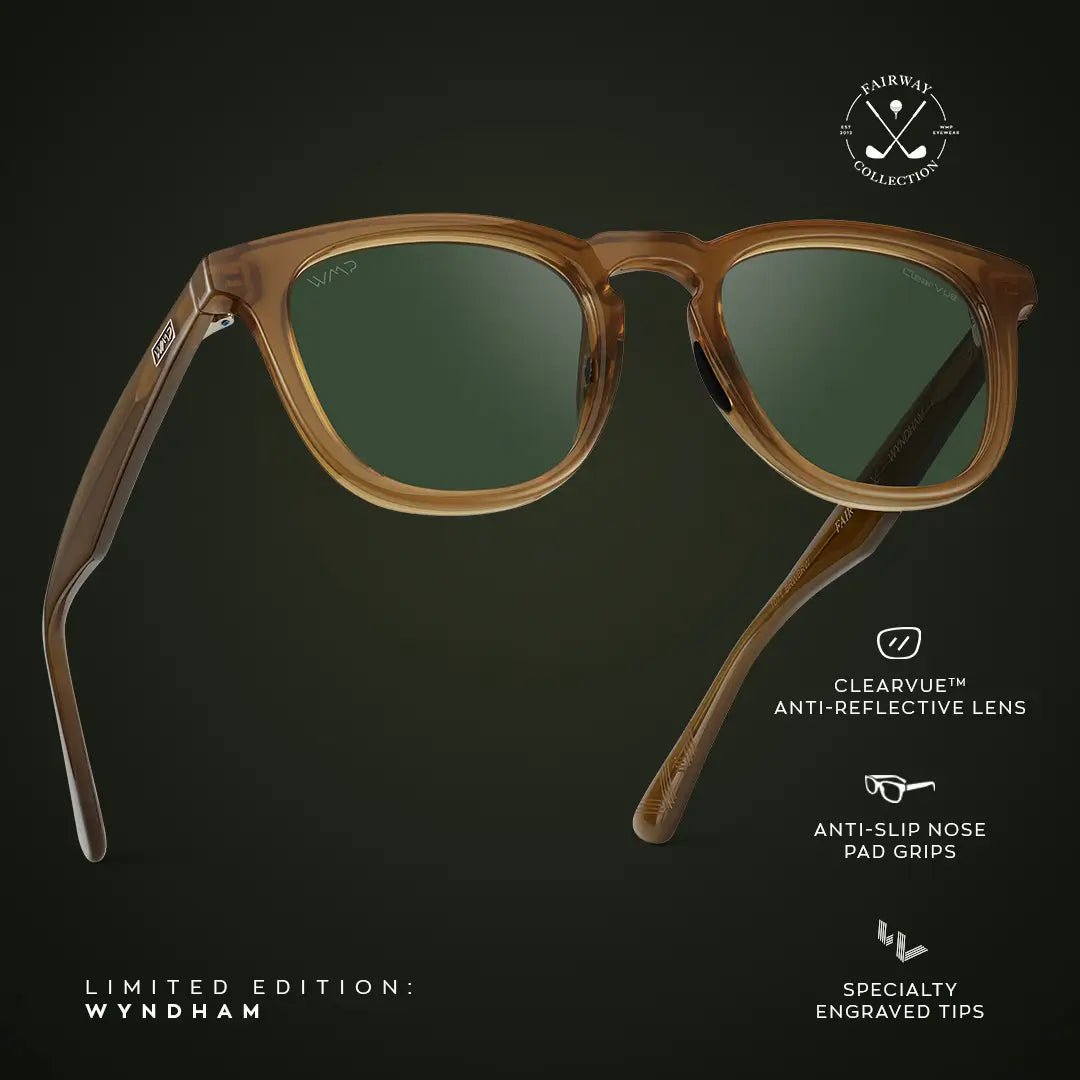 WYNDHAM Men's Golf Sunglasses Dune Brown by WMP Eyewear