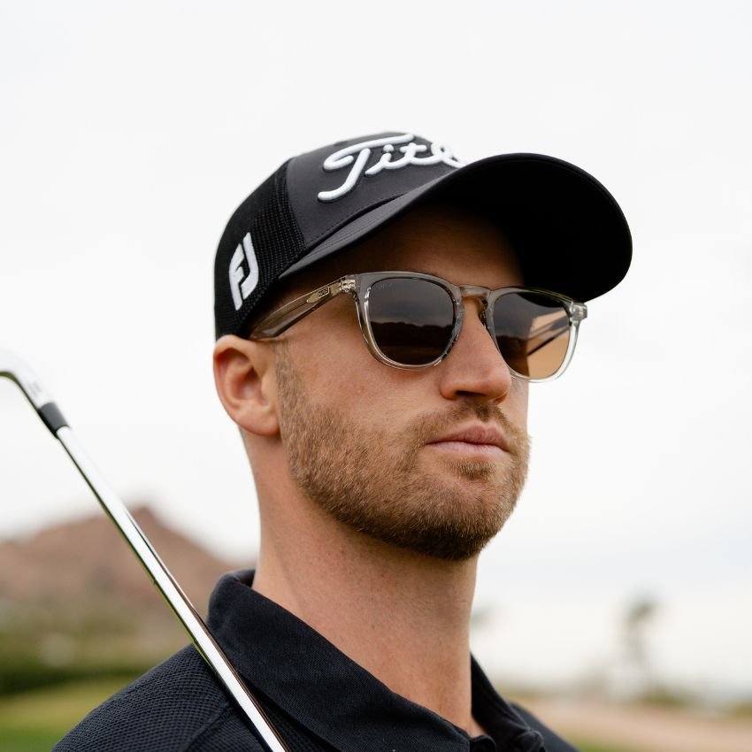 WYNDHAM Men's Golf Special Edition Sunglasses in Crystal Ice Grey by WMP Eyewear